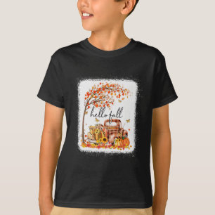 Pumpkin Leopard Hallo Fall glücklich Fall Y alle F T-Shirt