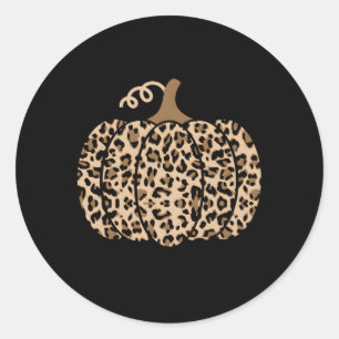 Pumpkin Leopard Print for N Runder Aufkleber