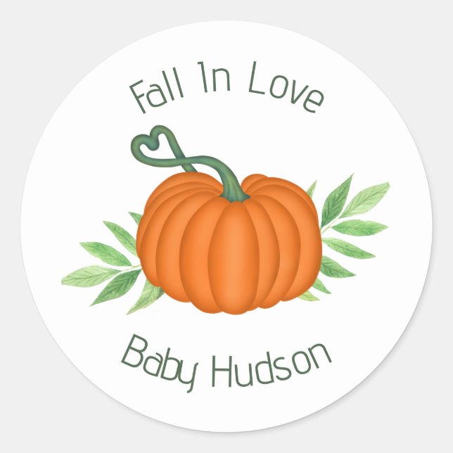 Pumpkin-Liebe Runder Aufkleber (Vorderseite)