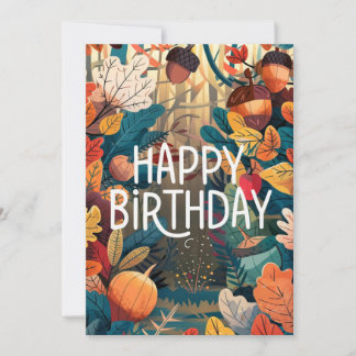 Pumpkin Little gemütlichen Herbst Fall Happy Birth Karte