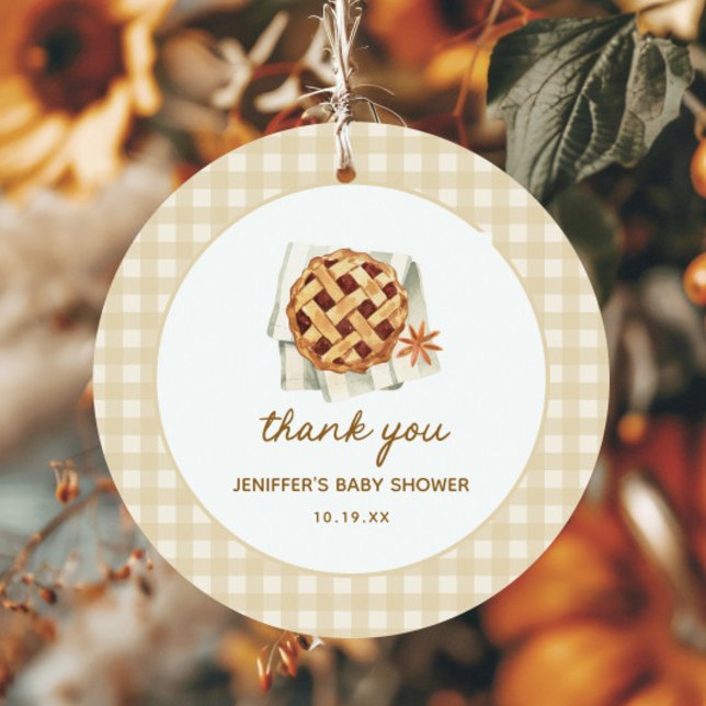 Pumpkin Little Süsse Pie Baby Dusche Vielen Dank Geschenkanhänger (Von Creator hochgeladen)