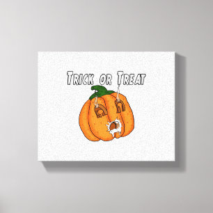 Pumpkin lustig freche Geschenktrank Halloween Leinwanddruck