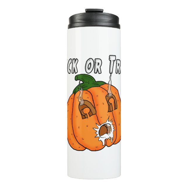 Pumpkin lustig freche Geschenktrank Halloween Thermosbecher (Vorderseite)