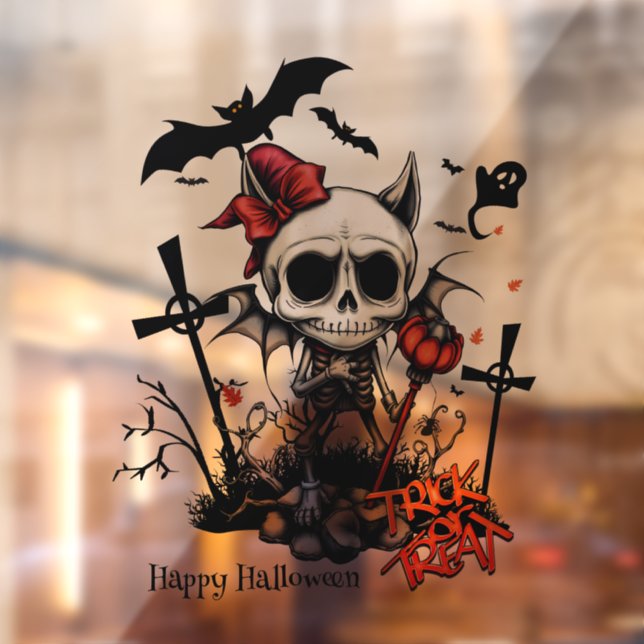 Pumpkin Magic und Knochen Spaß. Fensteraufkleber (Blatt 2)