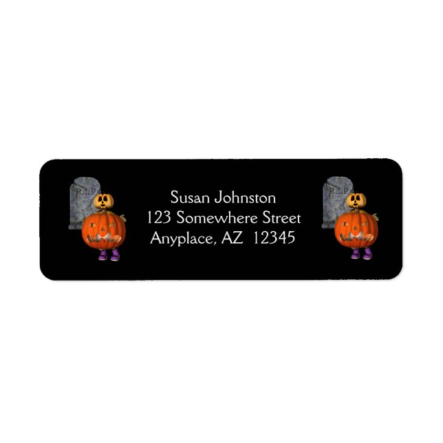 Pumpkin Man Grabstein Halloween-Adresse (Vorne)