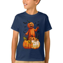 Pumpkin Man Happy Halloween T - Shirt