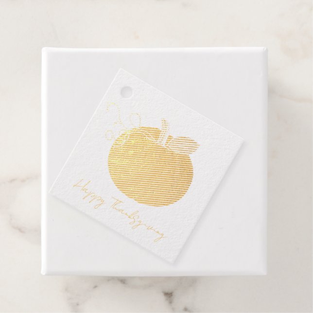 Pumpkin Mandarine Imitate Leather Geschenkanhänger (Mit Box)