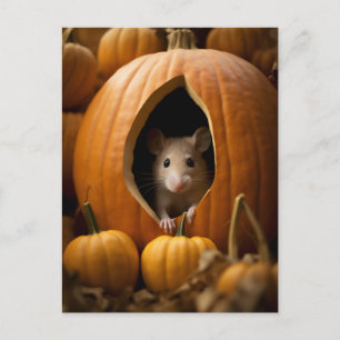 Pumpkin-Maus Postkarte