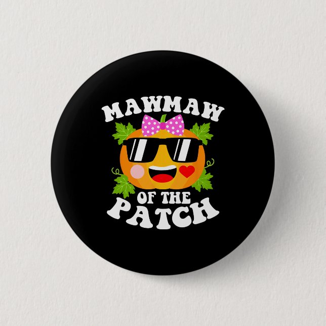 Pumpkin Mawmaw vom Patch Funny Halloween Familie Button (Vorderseite)