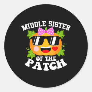 Pumpkin Middle Schwester des Patch Fun Halloween Runder Aufkleber