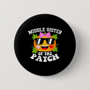 Pumpkin Middle Schwester des Patches Funny Hallowe Button