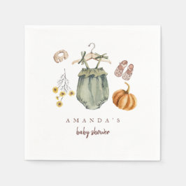 Pumpkin minimalistisch Babydusche Serviette