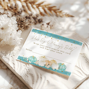 Pumpkin Minimalistisch Fall Baby Showspiel Begleitkarte