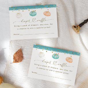 Pumpkin Minimalistisch Modern Fall Babydusche Begleitkarte