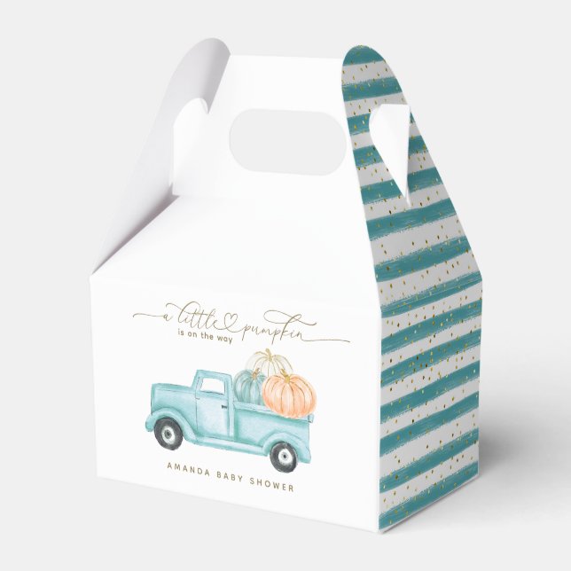 Pumpkin Minimalistisch Modern Fall Babydusche Geschenkschachtel (Vorderseite)