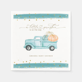 Pumpkin Minimalistisch Modern Fall Babydusche Serviette