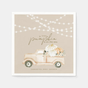 Pumpkin Minimalistisch Modern Fall Babydusche Serviette