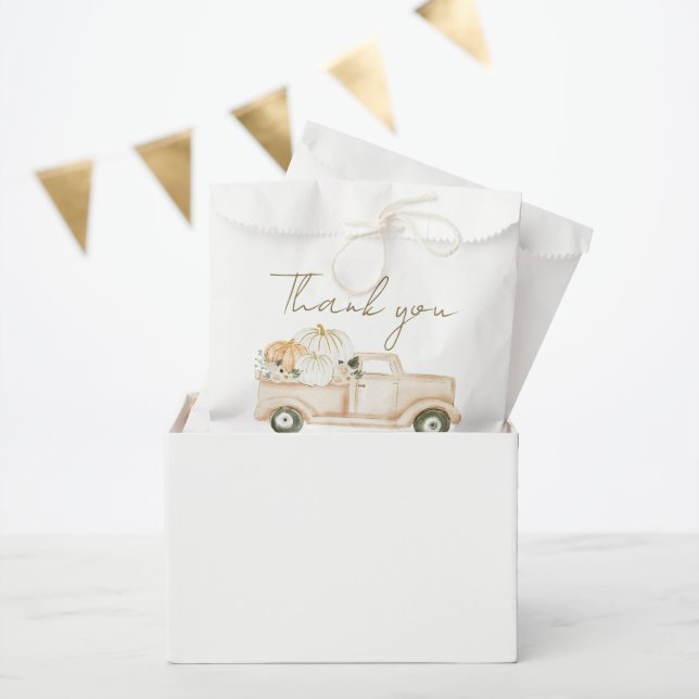 Pumpkin Minimalistisch Simple Modern Fall Baby Dus Geschenktütchen (Party)