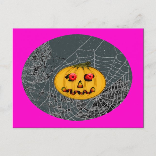 Pumpkin mit Augen Gibney Das Museum Zazzle Postkarte (Vorderseite)