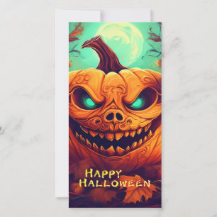 Pumpkin mit Beängstigendem Gesicht unter Kerzen, H