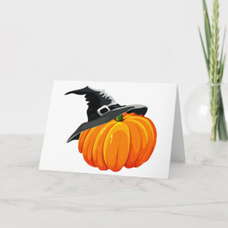 Pumpkin mit Hexenhut Karte