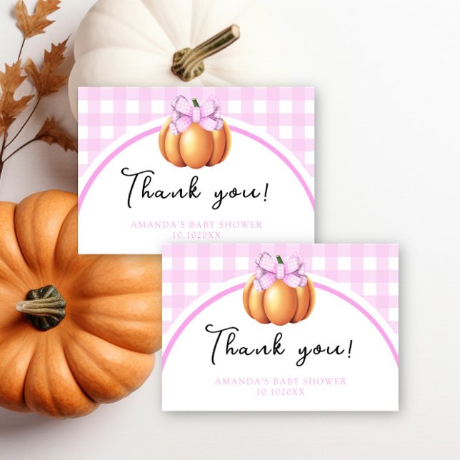 Pumpkin mit rosa Bogen danke Baby-Dusche (Von Creator hochgeladen)