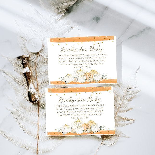 Pumpkin Modern Fall Babydusche Buchungsanfrage Begleitkarte (Von Creator hochgeladen)