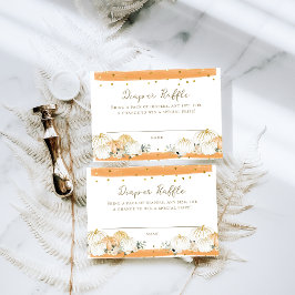 Pumpkin Modern Fall Babydusche Windelwanne Begleitkarte