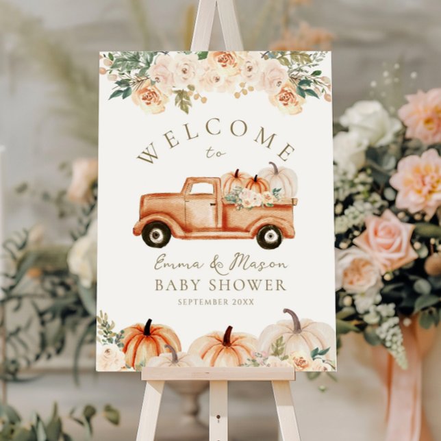 Pumpkin Moderne Minimalistisch Fall Neutrale Babyd Poster (Von Creator hochgeladen)