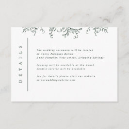 Pumpkin-Monogramm-Hochzeiteinsatz Begleitkarte