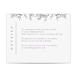 Pumpkin-Monogramm-Hochzeiteinsatz Begleitkarte