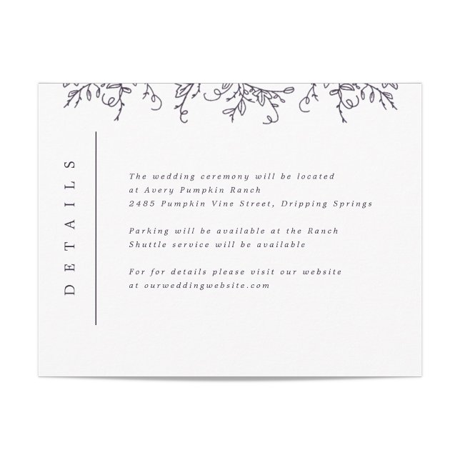 Pumpkin-Monogramm-Hochzeiteinsatz Begleitkarte (Von Creator hochgeladen)