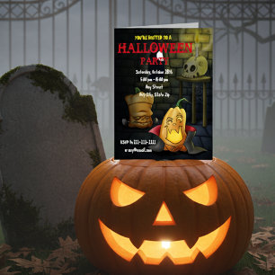 Pumpkin-Monster Halloween/Geburtstagsladen Einladung