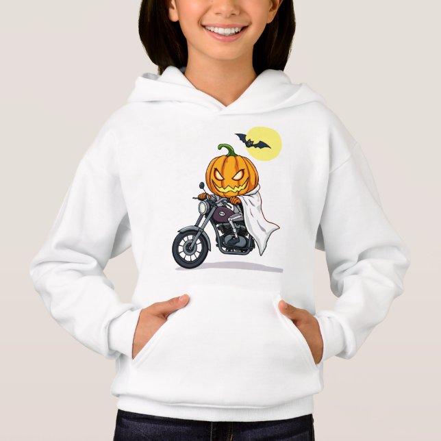 Pumpkin-Motorrad Hoodie (Vorderseite)