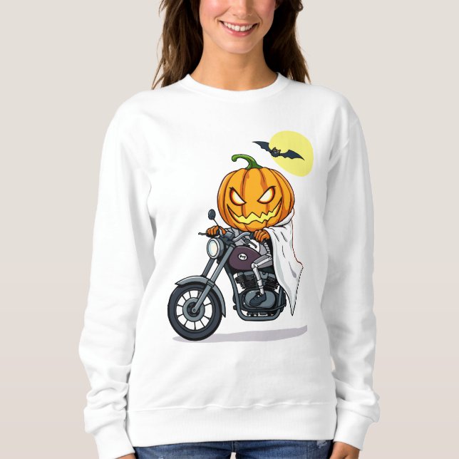 Pumpkin-Motorrad Sweatshirt (Vorderseite)