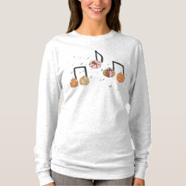 Pumpkin Musiknote Music Teacher Halloween T-Shirt