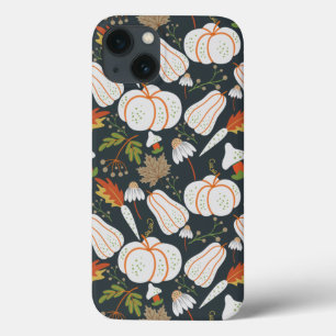 Pumpkin nahtloses Muster schwarz-weiß Case-Mate iPhone Hülle
