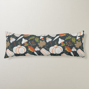 Pumpkin nahtloses Muster schwarz-weiß Seitenschläferkissen