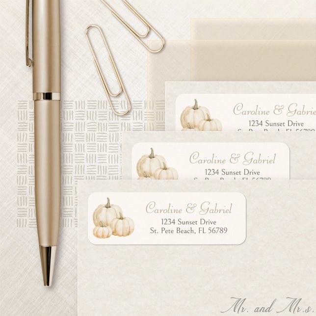 Pumpkin-Neutral-Eleganadress-Label (Von Creator hochgeladen)