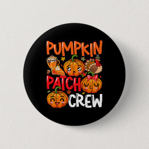 Pumpkin Niedlich Patch Crew Erntedank Fall Türkei  Button