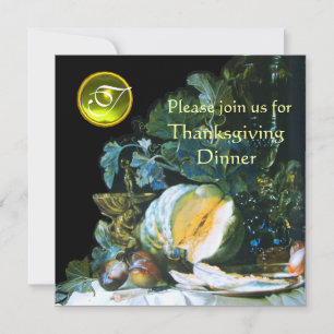 PUMPKIN, OBST UND GLASSWARE Erntedank Abendessen Einladung