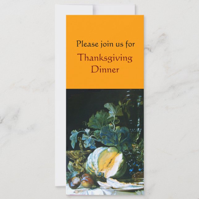 PUMPKIN , OBST UND GLASSWARE Erntedank Dinner Einladung (Vorderseite)