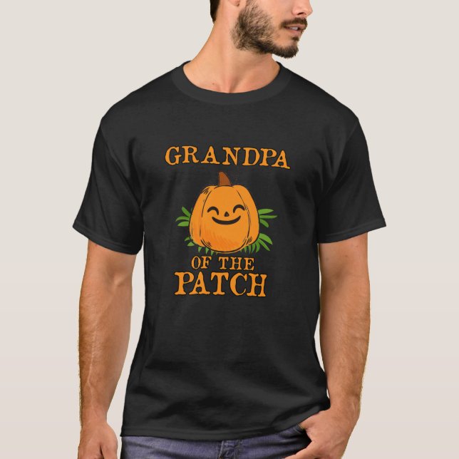 Pumpkin Opa der Patchfamilie Halloween T-Shirt (Vorderseite)