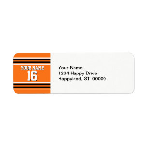 Pumpkin Orange Blk Team Jersey Name