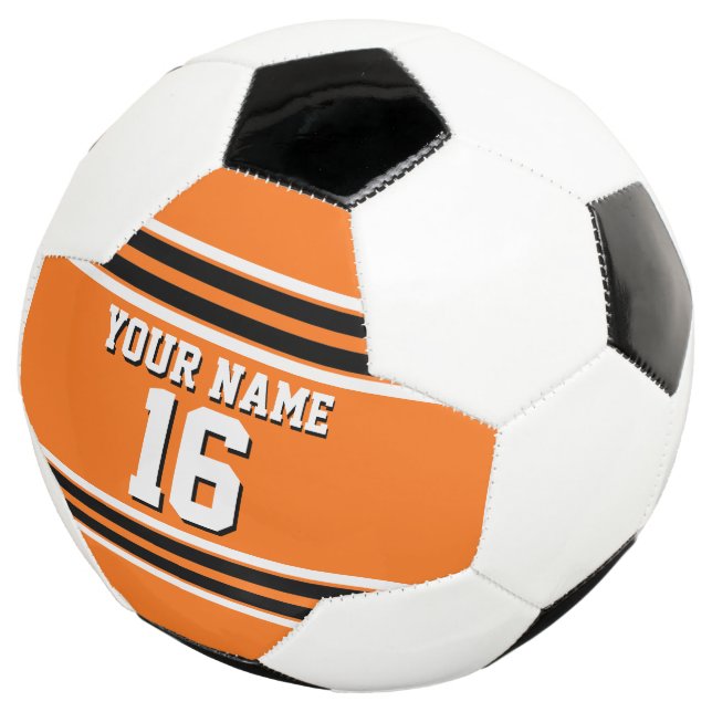 Pumpkin Orange Blk Team Jersey Name Fußball (Dreiviertel)