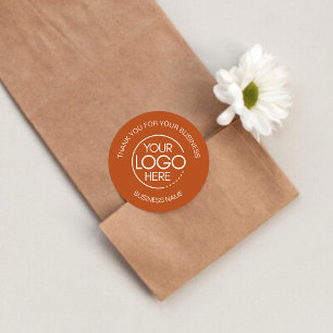 Pumpkin Orange Business Vielen Dank Runder Aufkleber