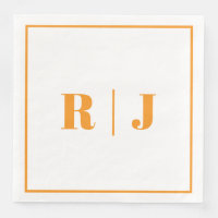Pumpkin Orange Monogram Herbst Hochzeit 2025