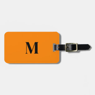 Pumpkin Orange Monogramme Herbstgeschenk Gepäckanhänger