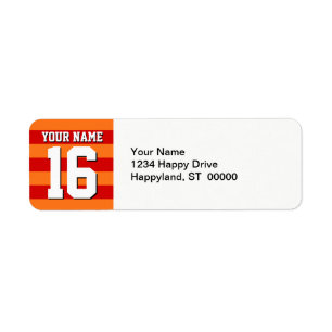 Pumpkin Orange Red Team Jersey Preppy Strip