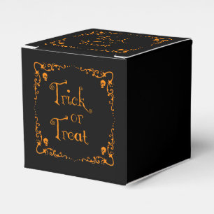 Pumpkin Orange Trick oder Treat Geschenkschachtel